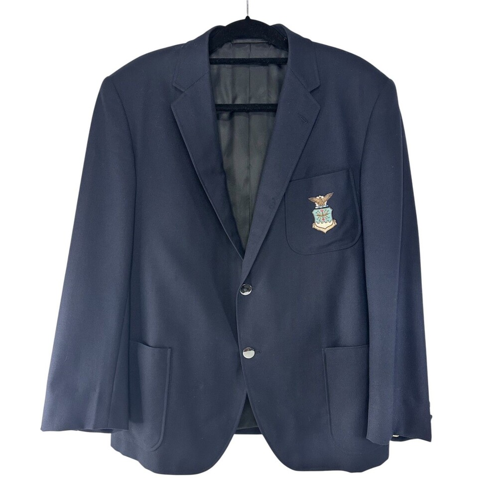 Vintage U.S. Air Force Blazer Tai Wah Chan Custom Tailor Hong Kong Germany Crest
